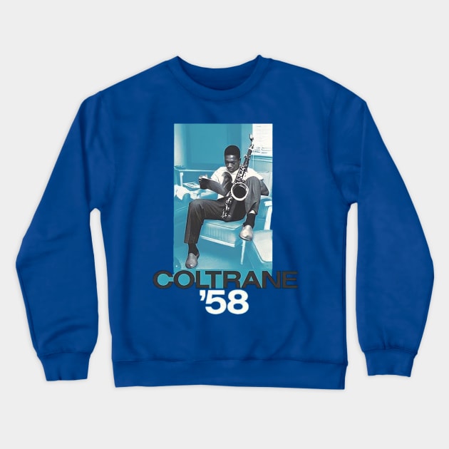 John Coltrane Crewneck Sweatshirt by Background wallpapers 